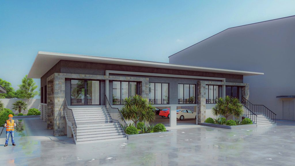 Hình ảnh phối cảnh nhà điều hành Công ty bao bì Toàn Cầu Xanh Miền Bắc